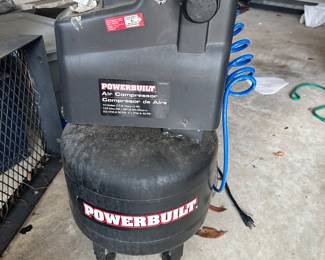 #94 - $150 - Powerbuilt Air Compressor 10 gallon (37.8 Liter) 2HP 3.0 CFM @90 PSI, 4.1 CFM @ 40 PSI