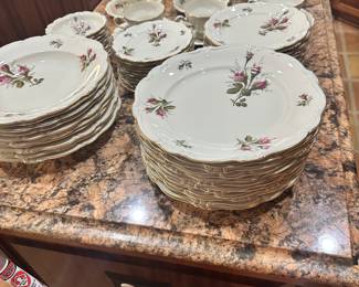 #77 - $540 - Antique Rosenthal Pompadour set of China