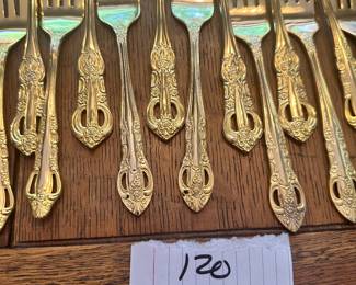 #98 - $120 - Gold plated flatware