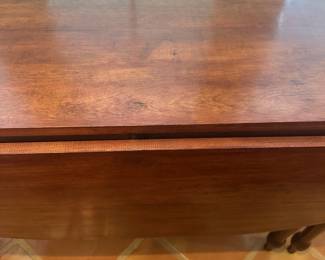 #33A - $450 - Drop leave cherry table 46x18 (+leaves 32") x28