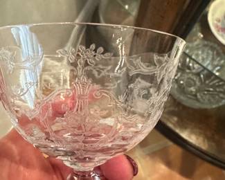 #36 - $60 set - Fostoria pattern "Navarre" sherry glasses (11)