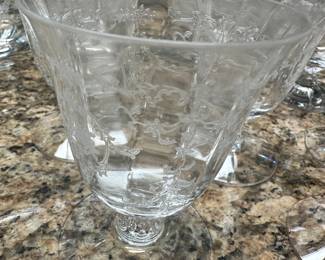 #82 - $175 - Fostoria "Navarre" 14 wine footed waters
