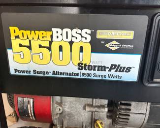 #90 - $180- Power Boss Storm Plus 5500 power surge Alternator 8500 surge Watts