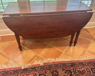 #33A - $450 - Drop leave cherry table 46x18 (+leaves 32") x28