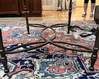#5 - $300 - Coffee table oval scrolls iron Belle Maison Collection 36x33x16 purchased at LUXE