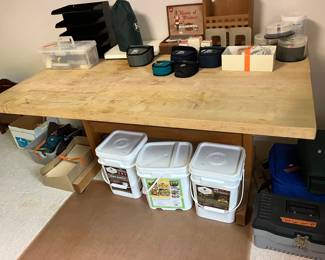 #61 - $140 - Drafting table pine top 60W X 36D X 28H