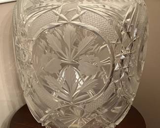 #37 - $90 - Large Cut Crystal Vase 12 X 11
