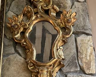 #6 - $650 - 2 Italian Wood Gilt Mirrors 33X 16