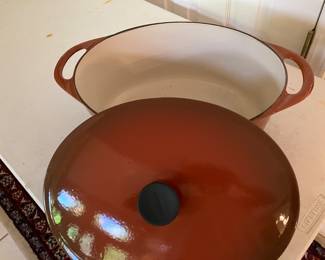 #120. - $150. - Cousances large oval dutch oven 15x11