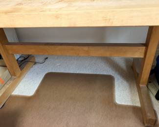 #61 - $140 - Drafting table pine top 60W X 36D X 28H