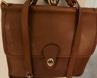 #148 68.00 Coach Vintage Tan Willis Satchell