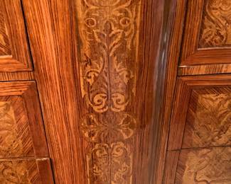 #30 - $450 -Inlaid Cabinet with 6 /drawers 44w x 35H x 17D