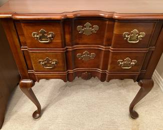 #32 - $220 - Mahogany 2-Drawer Cabinet Chippendale Style 30W X 18D X 30H