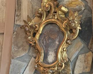 #6 - $650 - 2 Italian Wood Gilt Mirrors 33X 16