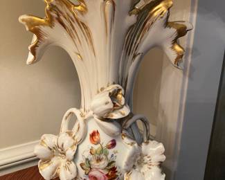 #81- $240 - Pair of old Paris porcelain lamps
