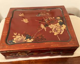 #76 - $150 - Lacquer Writing Desk. 17 X 14 X 7