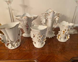 Collection of Old Paris vases