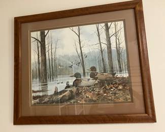 #62 - $60 - Wayne Bradley 1978 Duck Art 26 X 22 563/1000