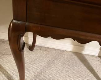 #24 - $180 - Mahogany Tea Table - Ethan Allen with 2 Pull Out Trays 30 X 26H X 18D