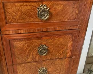 #30 - $450 -Inlaid Cabinet with 6 /drawers 44w x 35H x 17D