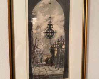 #77B - #77A - $100 - Axel Herman Haig (Swiss 1835-1921) etching & dry point- each signed in pencil in margin. Each published by Robert Dunthorne London 1898