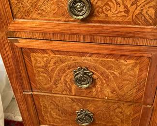 #30 - $450 -Inlaid Cabinet with 6 /drawers 44w x 35H x 17D