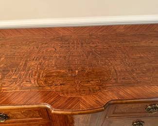 #30 - $450 -Inlaid Cabinet with 6 /drawers 44w x 35H x 17D