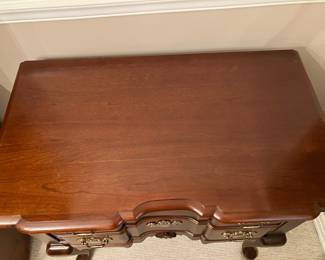 #32 - $220 - Mahogany 2-Drawer Cabinet Chippendale Style 30W X 18D X 30H