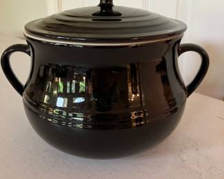 #116 - $100 - Le Creuset round braiser brown #30 - 12"D with lid dutch oven