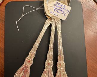 #145 - $130 - Set of 3 sterling serving spoons