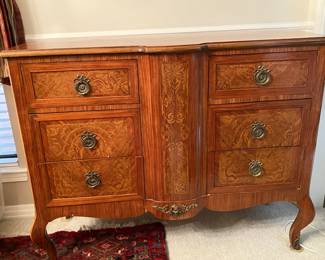 #30 - $450 -Inlaid Cabinet with 6 /drawers 44w x 35H x 17D