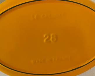 #123 - $120 - Le creuset 2 oval baking dish #28 & #3