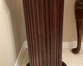 #38- $70 - Wooden Fluted Pedestal 24H X 11 in Diameter