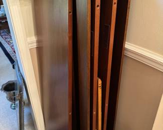 #36 - $700- Mahogany Dining Table with 4 15" Leaves - Double Pedestal. 60W X 46D without Leaves with 6 chairs