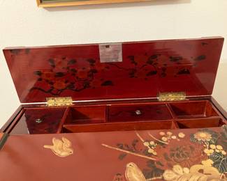 #76 - $150 - Lacquer Writing Desk. 17 X 14 X 7