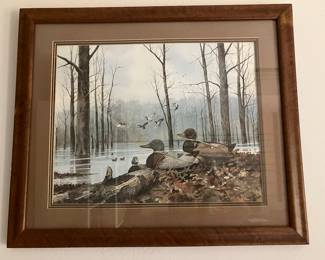 #62 - $60 - Wayne Bradley 1978 Duck Art 26 X 22 563/1000