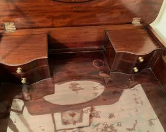 #75 - $700 - Mahogany Queen Anne Period Vanity Table 30W X 24D X 33H - Rare piece -