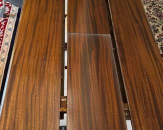 #20 - $380 - Mahogany Library Table with Extension within built by Kaufmanns Fifth Avenue Pittsburgh 47 X 19DX 30H