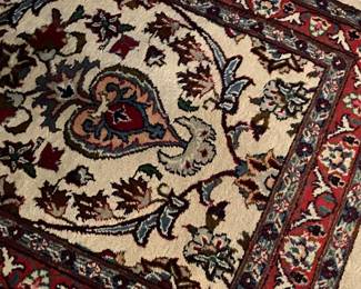 #11- $250 - Runner - 34" X 12'10" Cream/Red/Blue