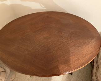#72- $140 - Oval Mahogany Side Table 27W X 17D X 26H