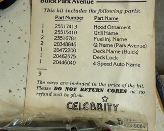Buick 24 karat gold emblem kits all the pieces are mint and unused