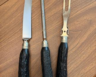 Here’s a set of black bone handled utensils