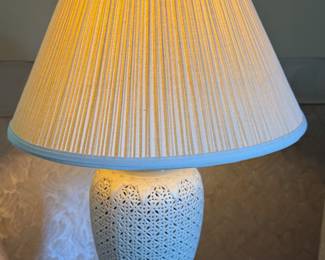 The lamp is filigree