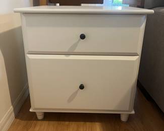 White Wood Filing Cabinet