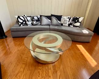 Glass Top Coffee Table by Artmax