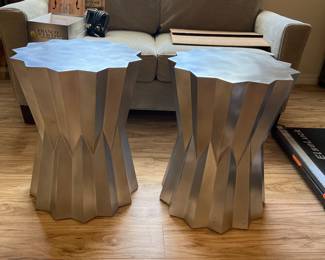 Geometric Hourglass Accent Tables