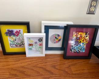 More framed quilling art pictures