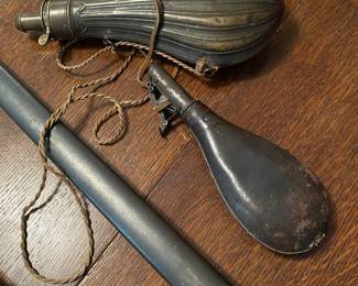 Antique Shot Horn & Powder Horn