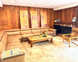 MCM STYLE LEATHER SOFA