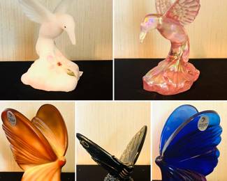 Fenton glass figurines.